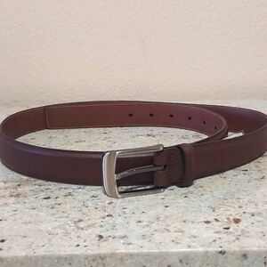 NEW with tags - Perry Ellis Portfolio-Men's Deep Brown Leather Belt Size - 36.